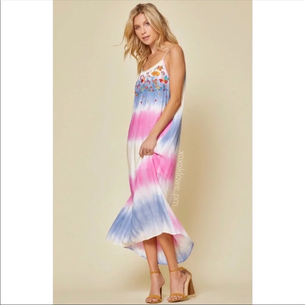 Tie Dye Floral Dress - Picture 7 of 9
